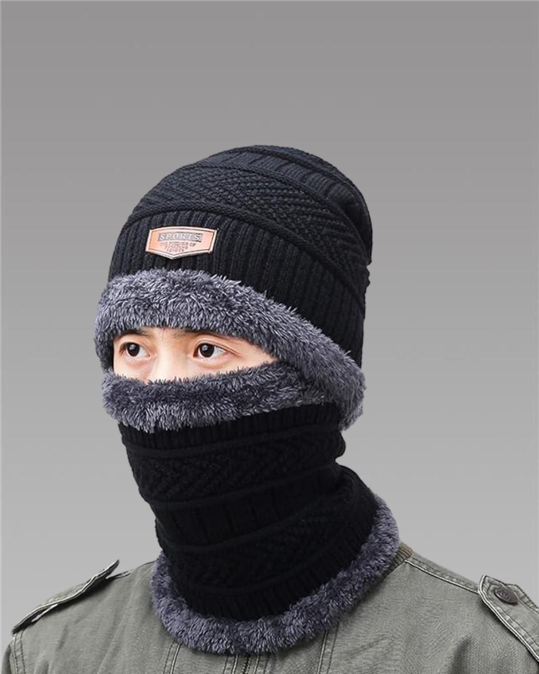 Unisex Woolen Cap Set