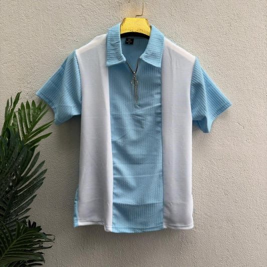 Half Sleeve Zipper T-Shirt