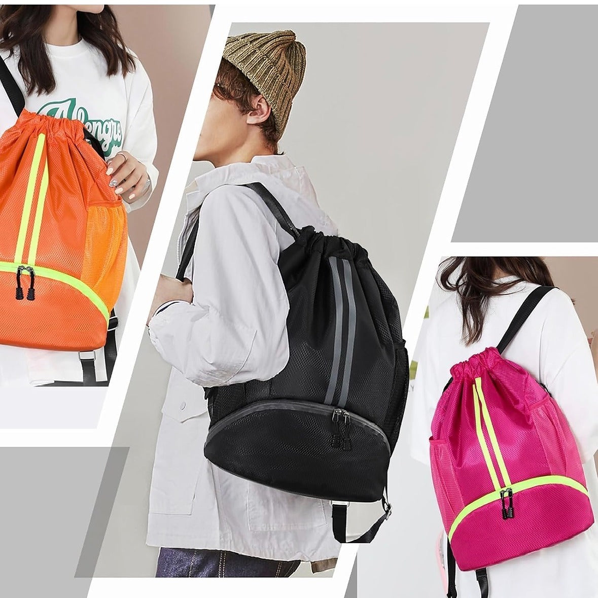 🖤 Premium Drawstring Sports Backpack