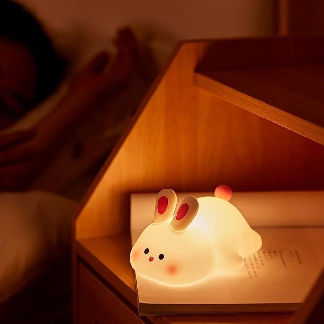 Cute Rabbit LED Night Lamp – Warm Glow