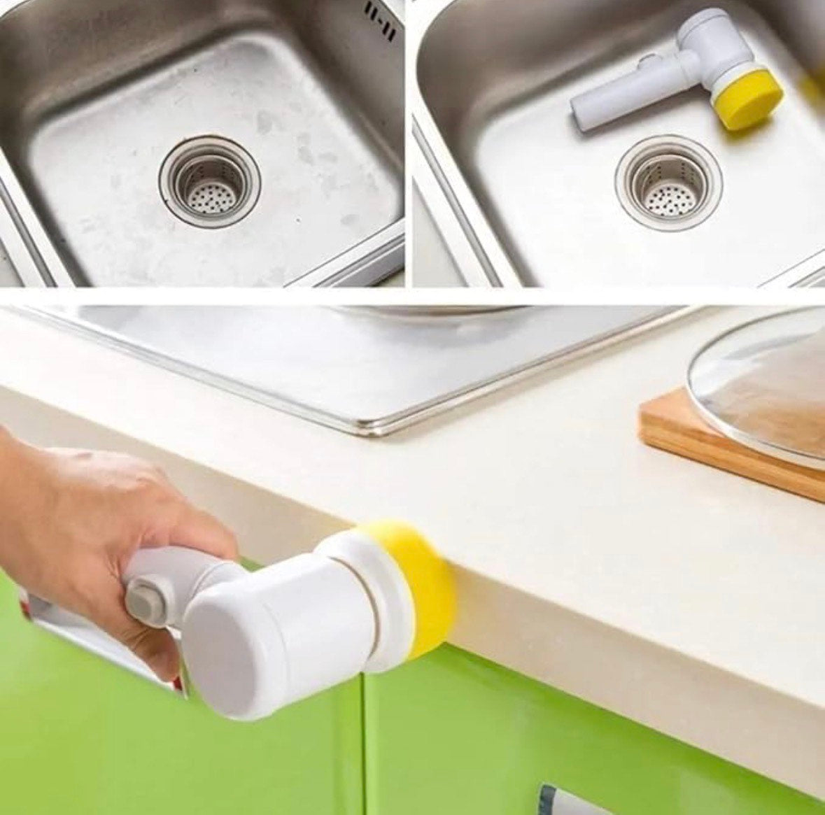 Electric Handheld Spin Scrubber – Multi-Purpose Cleaning Brush