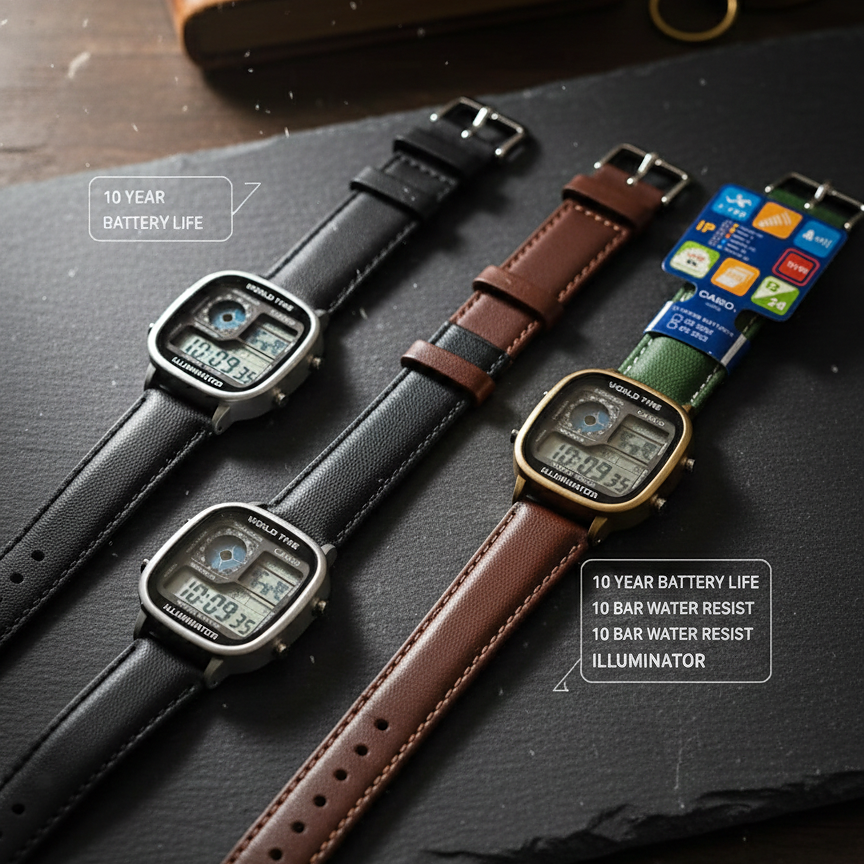 Casio Digital World Time Watch – Illuminator Series