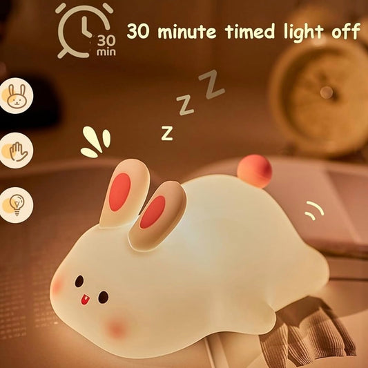 Cute Rabbit LED Night Lamp – Warm Glow