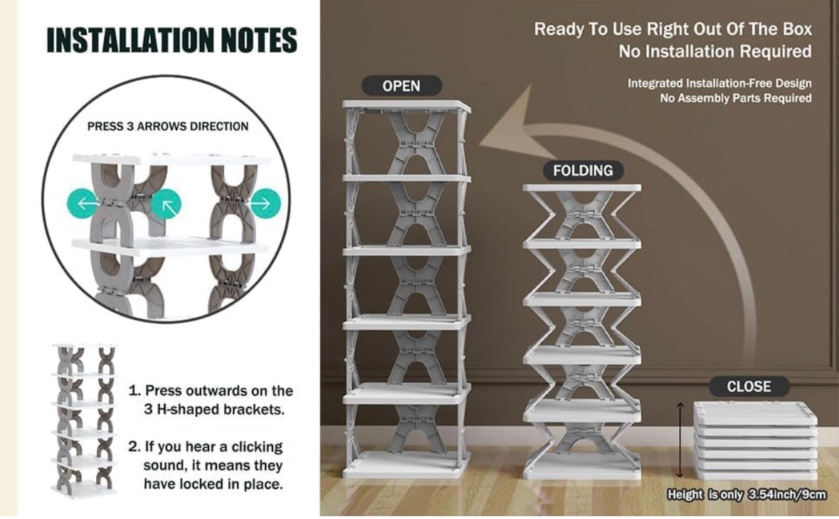 foldable shoe rack
