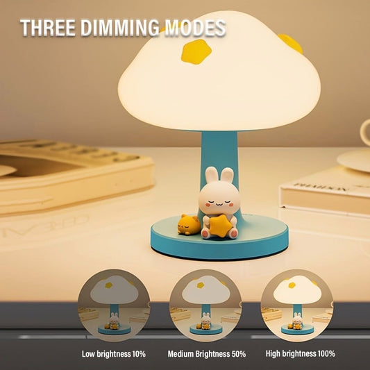 Cute Cloud Night Lamp with Bunny Design