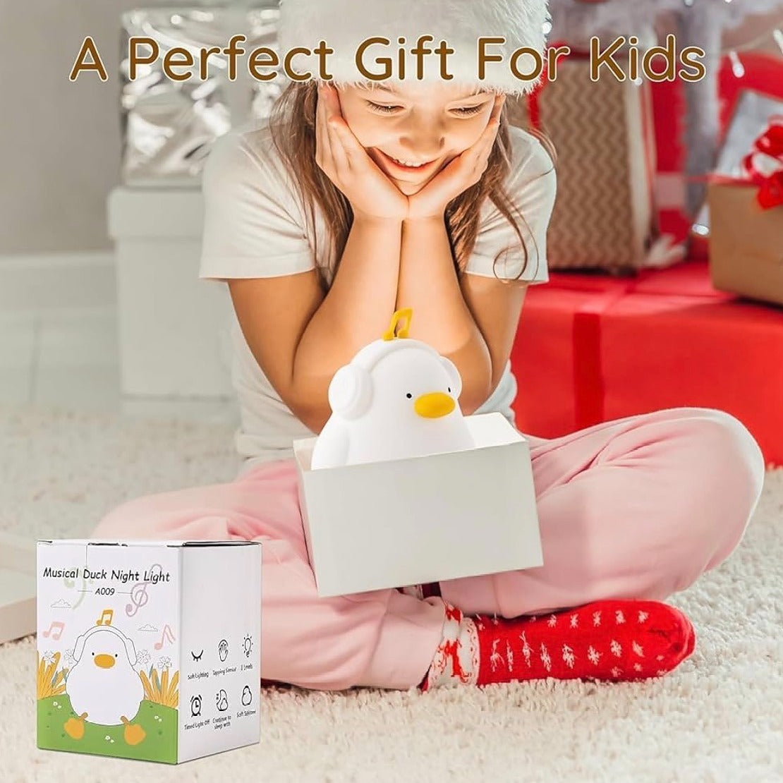 Cute Duck LED Night Lamp – Warm Light