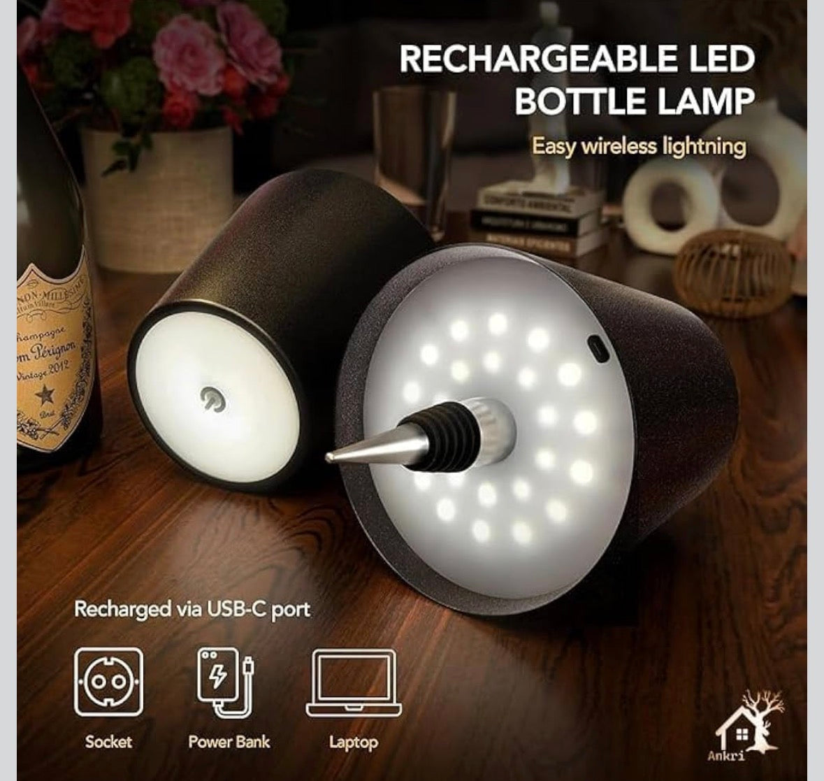 Wireless Bottle Lamp LED