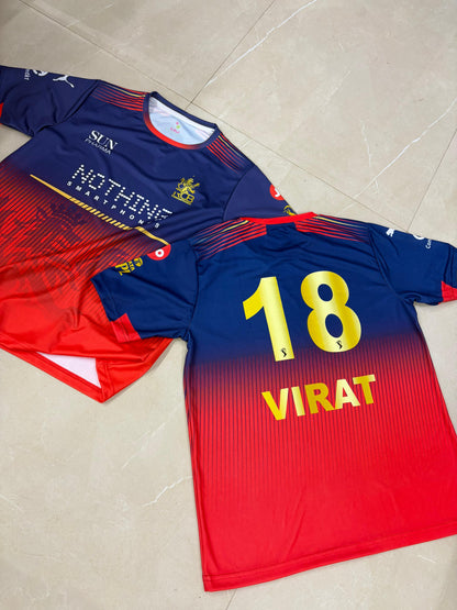 Virat Round neck Half sleeve RCB ipl jersey