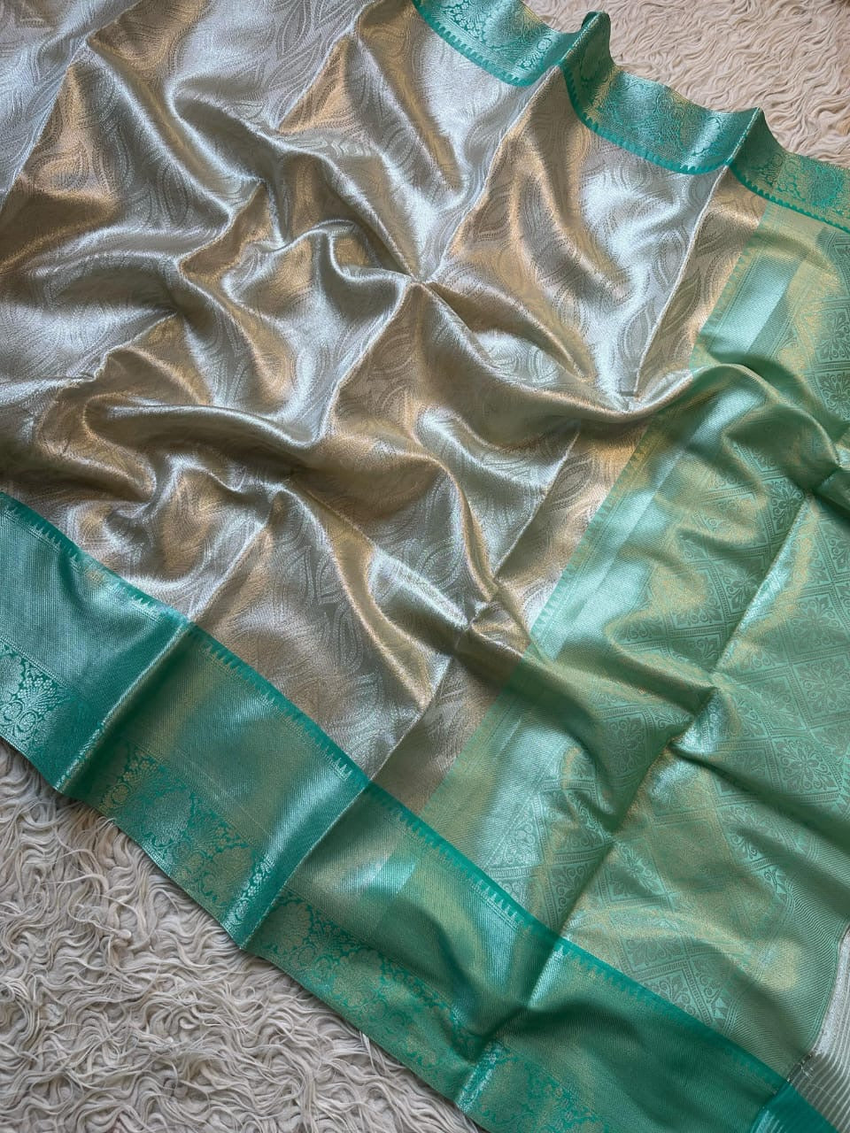 Party wear semi Tissue silk Saree