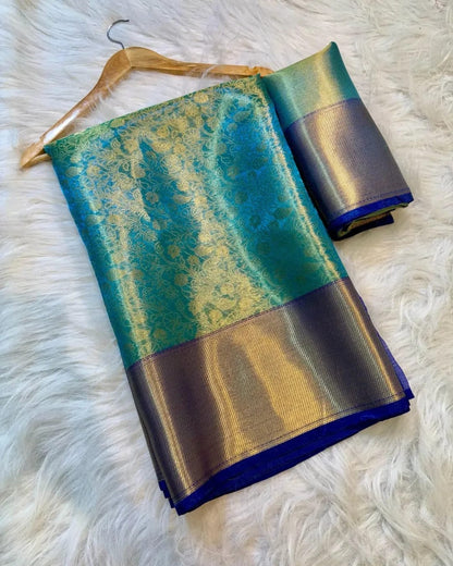 Party wear semi Tissue silk Saree