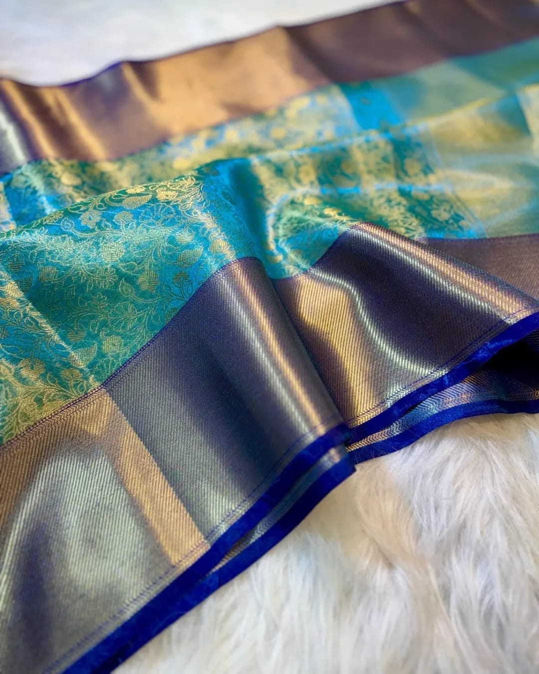 Party wear semi Tissue silk Saree