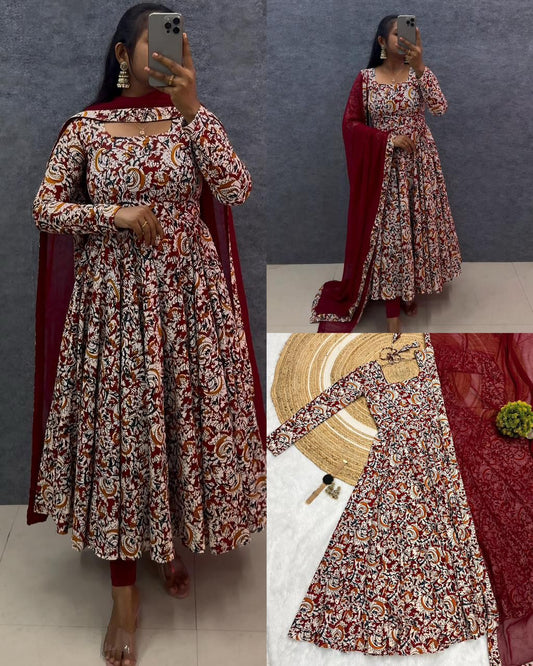 Pure cotton kalamkari block print 
Dupatta