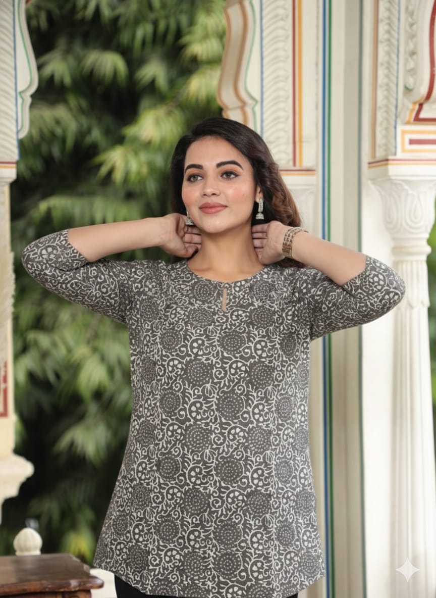 Hand Block Printed Pure Cotton Top