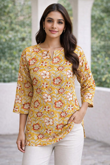 Hand Block Printed Pure Cotton Top