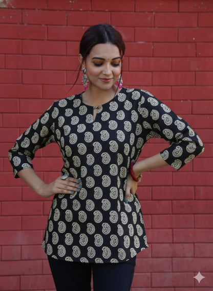 Hand Block Printed Pure Cotton Top
