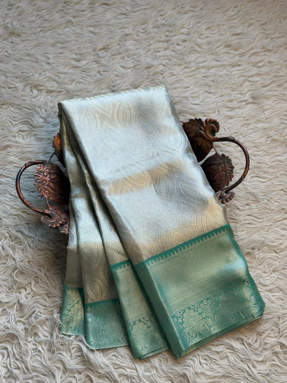 Party wear semi Tissue silk Saree