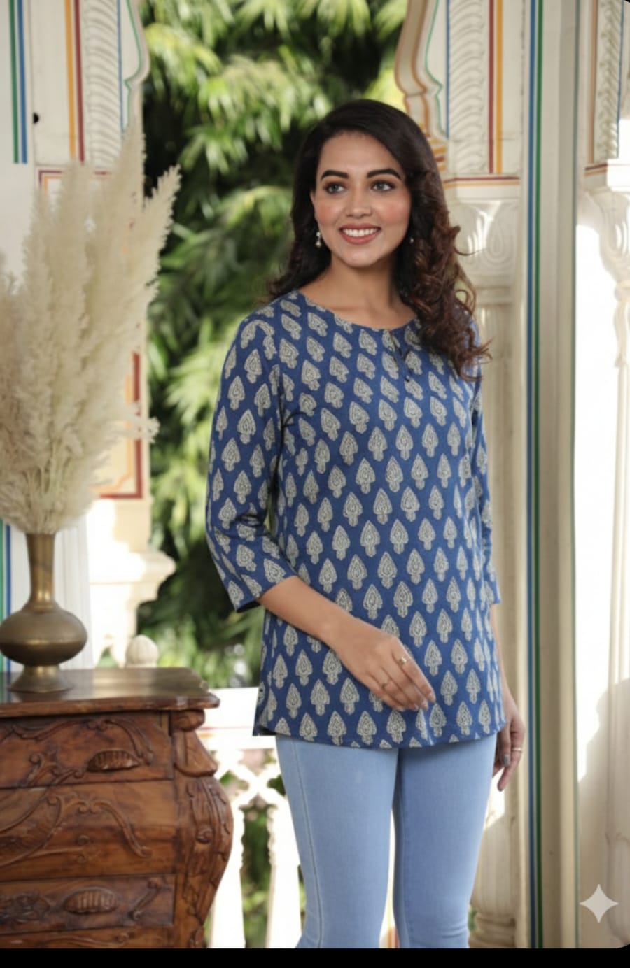 Hand Block Printed Pure Cotton Top