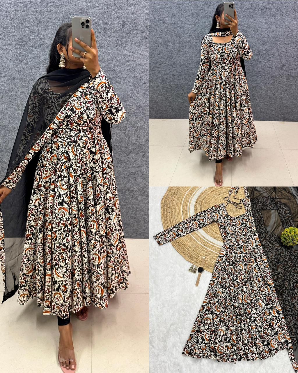 Pure cotton kalamkari block print 
Dupatta