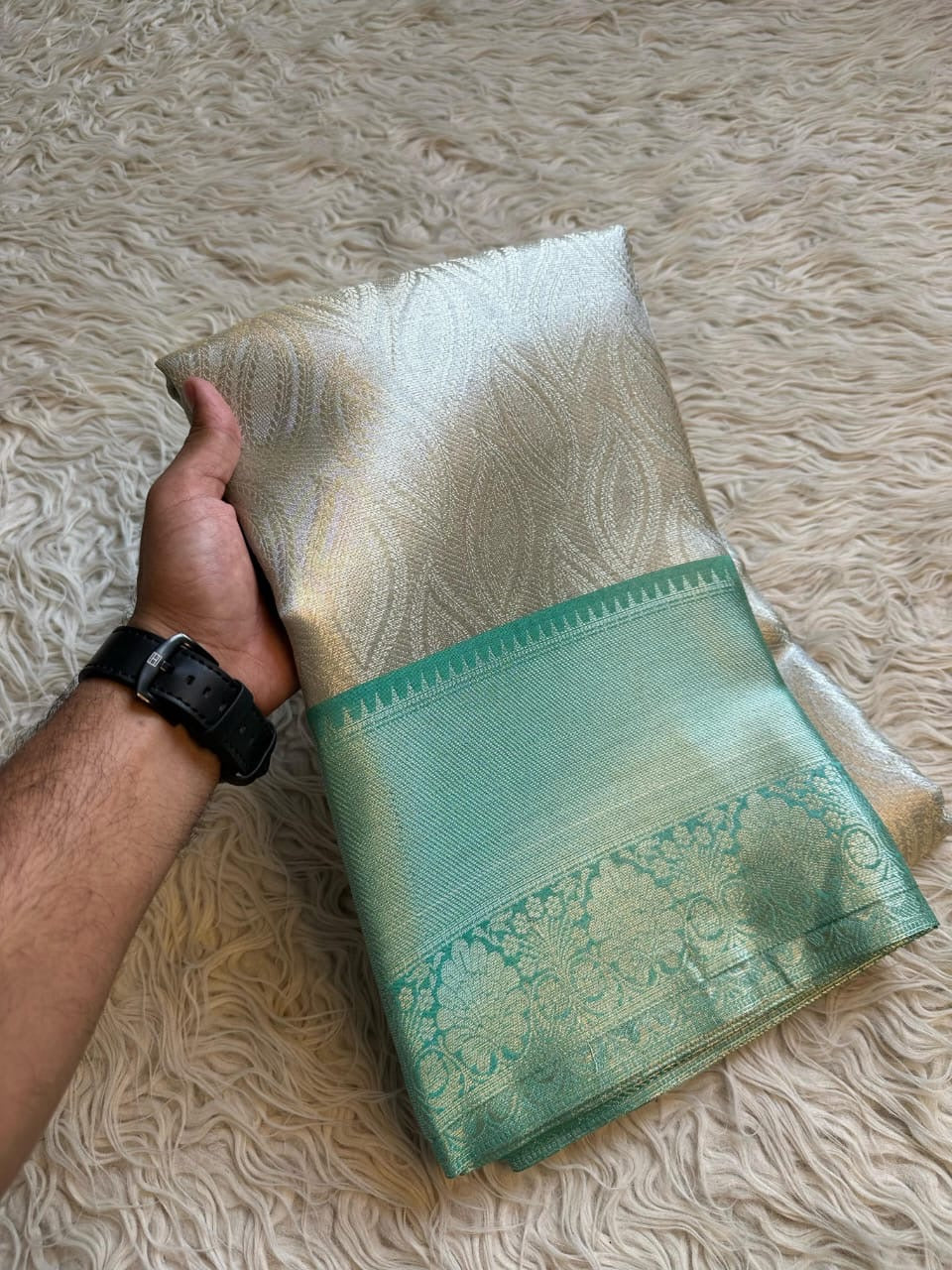 Party wear semi Tissue silk Saree