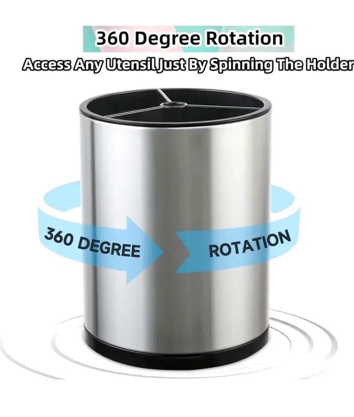 360° Rotating Kitchen Utensil Holder