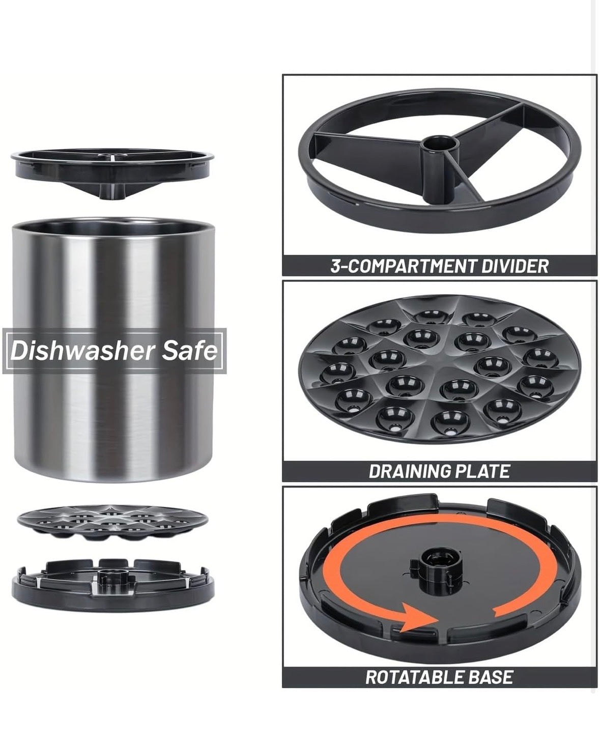 360° Rotating Kitchen Utensil Holder