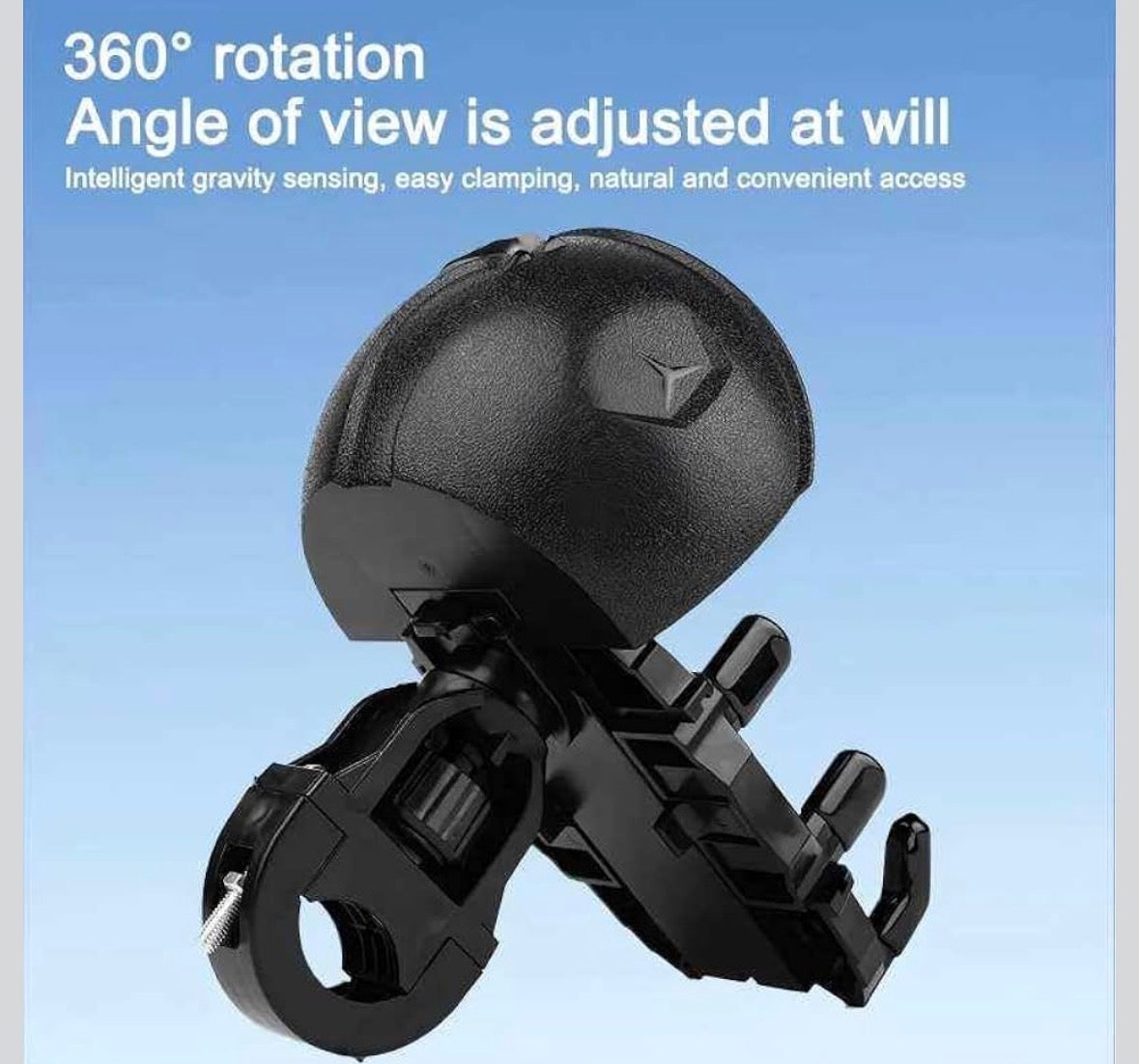 Universal Motorcycle & Bicycle Phone Mount with Integrated Sun Visor