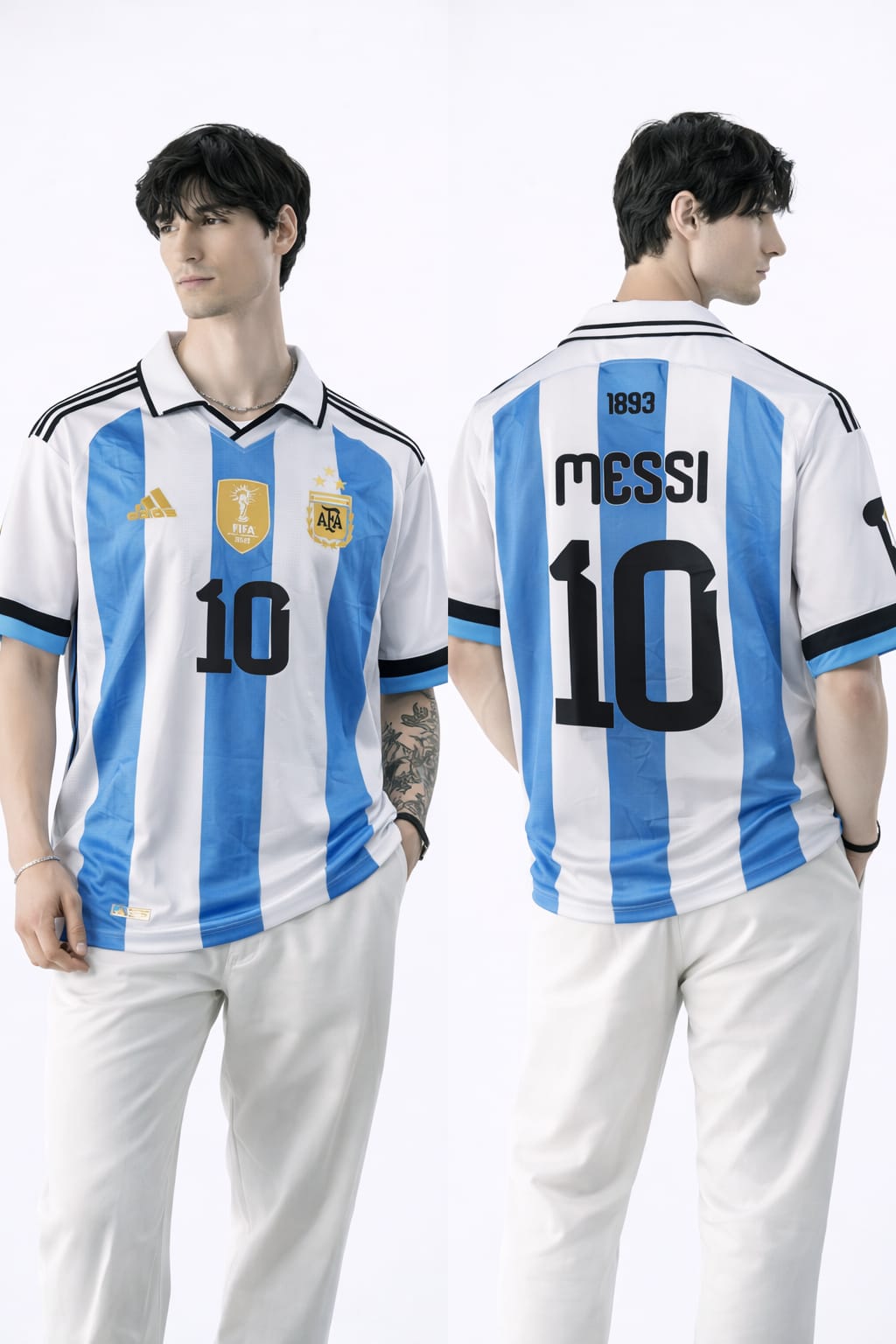 Men's premium drop shoulder Rib collar V neck Football jersey