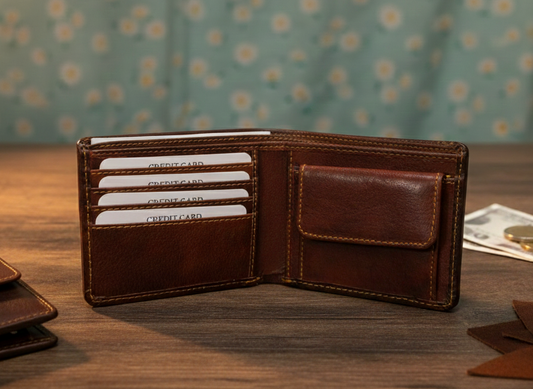 Premium Men's Genuine Leather Wallet – Classic & Durable