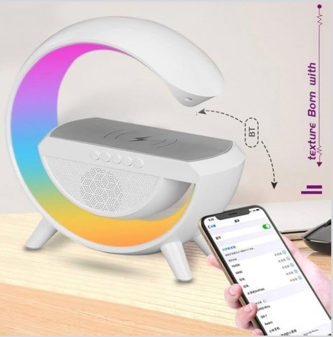 Wireless Charging Bluetooth Speaker Lamp