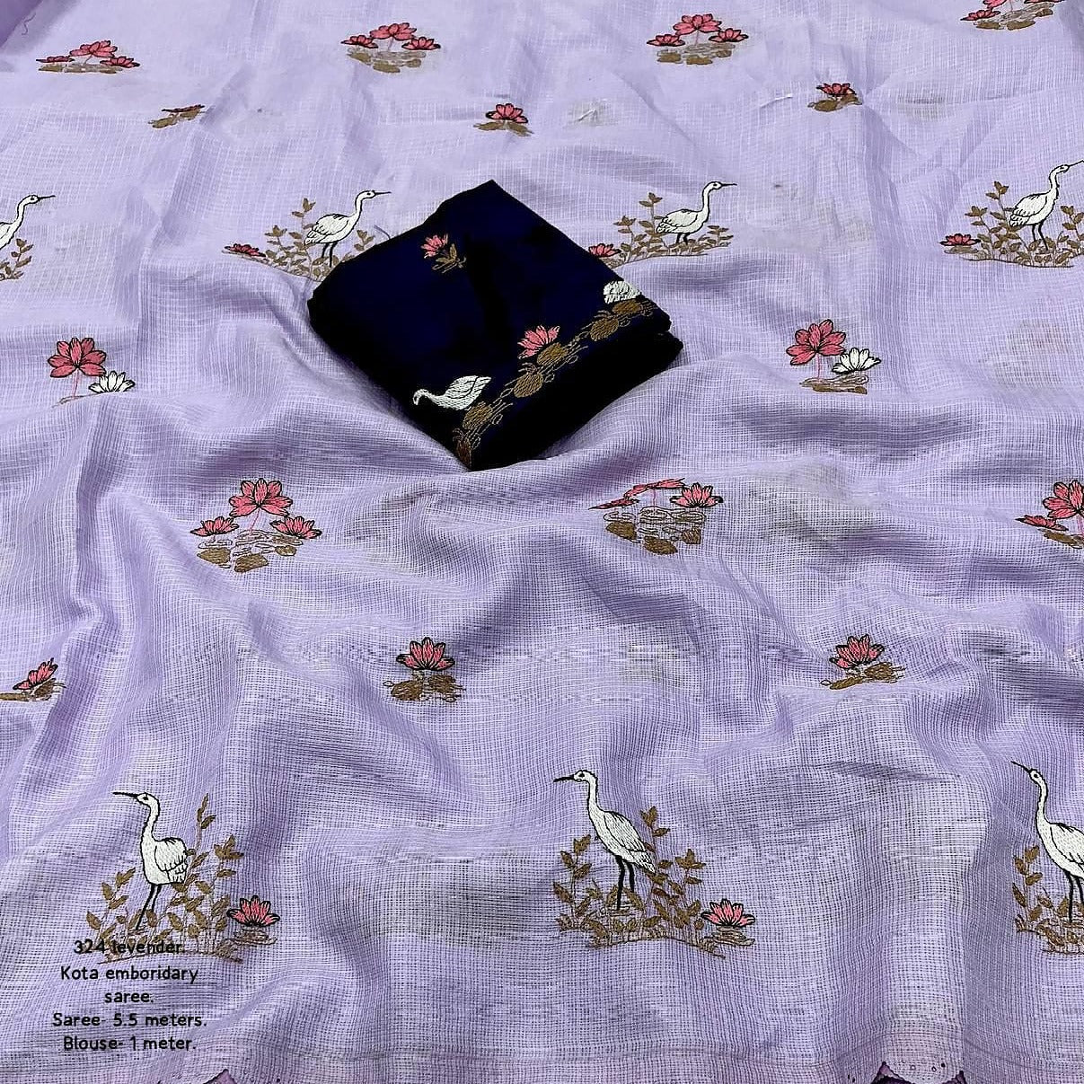 New fancy kota embroidery saree