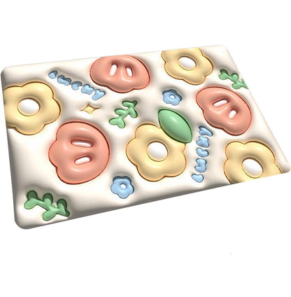 Soft Floral Anti-Slip Bath Mat !