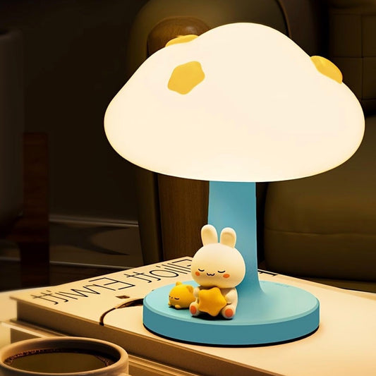 Cute Cloud Night Lamp with Bunny Design