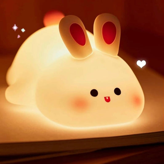 Cute Rabbit LED Night Lamp – Warm Glow