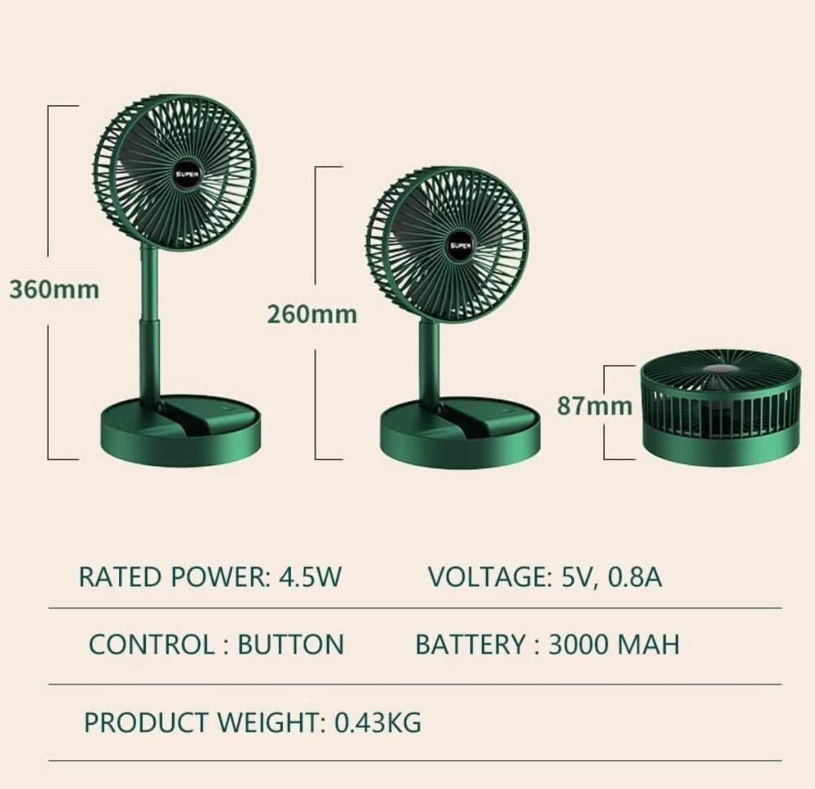 Foldable Mini Fan