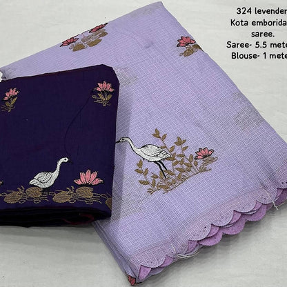 New fancy kota embroidery saree