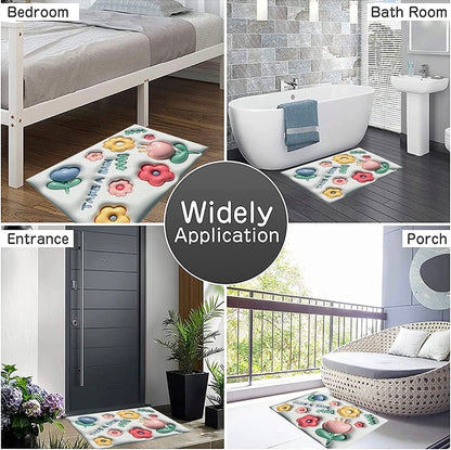 Soft Floral Anti-Slip Bath Mat !